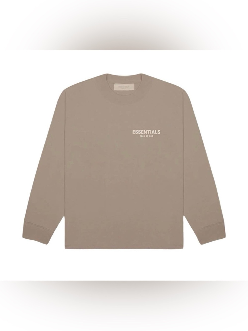 ESSENTIALS Fear Of God Desert Khaki Mock Neck Cotton Long Sleeve Tee Shirt XXL